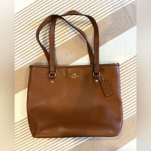 Coach Brown Leather Tote Bag